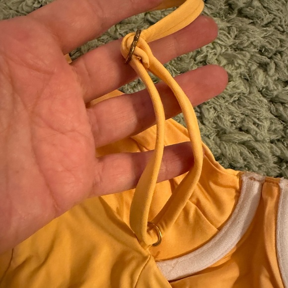Onia WeWoreWhat Danielle One Piece Bustier Swimsuit in Yellow Size Small - Picture 7 of 9